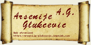Arsenije Glukčević vizit kartica
